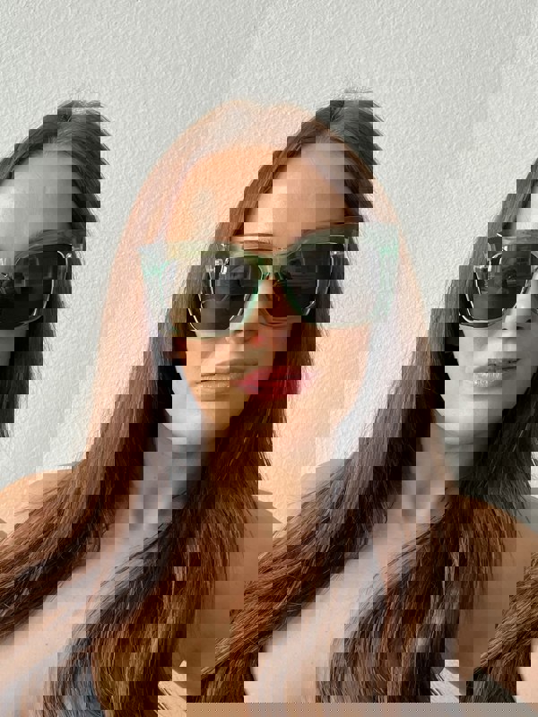 SVNX Clear plastic frame cat eye style sunglasses