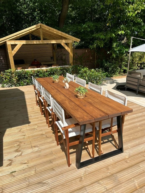 The Bespoke Carpentry Co Reclaimed Outdoor Dining Table (2")