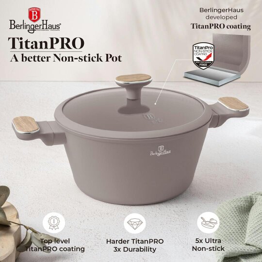 Berlinger Haus Casserole 24 cm  Berlinger Haus BH8339 | Taupe Nordic