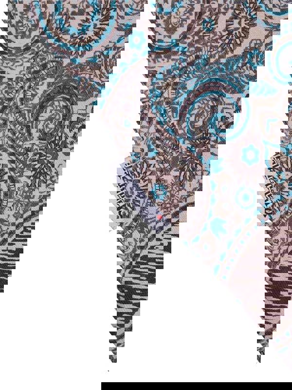 Lambretta Mens Classic Paisley Print Mod Retro Ska Casual Polo