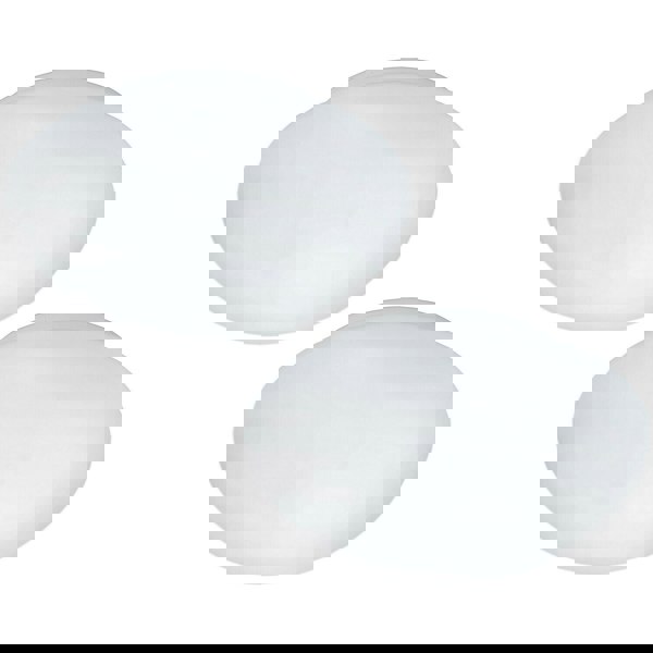 2 PACK Wall Flush Ceiling Light Colour White Shade White Glass Opal Matt E27 60W Loops