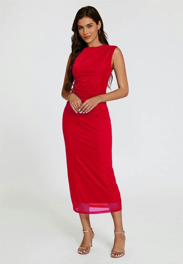FS Collection Mesh Maxi Dress In Red