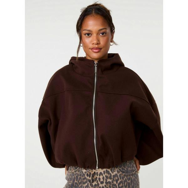 Pink Vanilla Hooded Elasticated Hem Fleecy Jacket