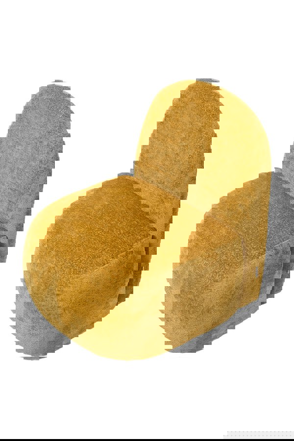 Living and Home Yellow Modern Chenille Upholstered Lounge Chair