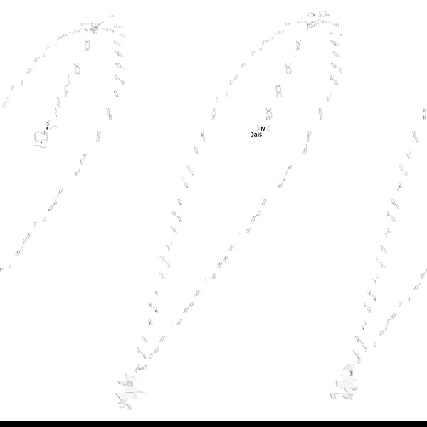 White Swiss Shepherd Dog Silhouette Silver Necklace - Personalised - MYLEE London