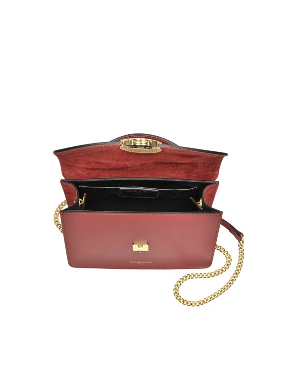 Le Parmentier New Ondina Top Handle Shoulder Bag - Burgundy