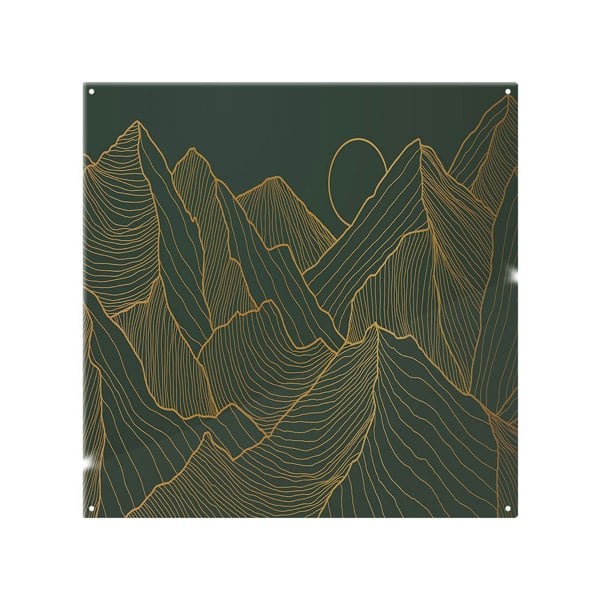 Benjamin Tate Design Golden mountain line art Designer Splash Back
