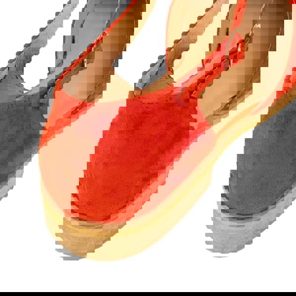 Embassy London Gigot - Red Multi - Women's closed heel round toe leather flat sandal