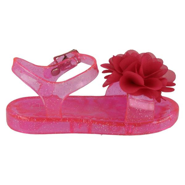 Spot On Girls Spot On Flat Jelly Flower Trim Mule