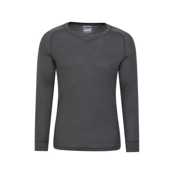 Mountain Warehouse Mens Talus V Neck Thermal Top - Grey