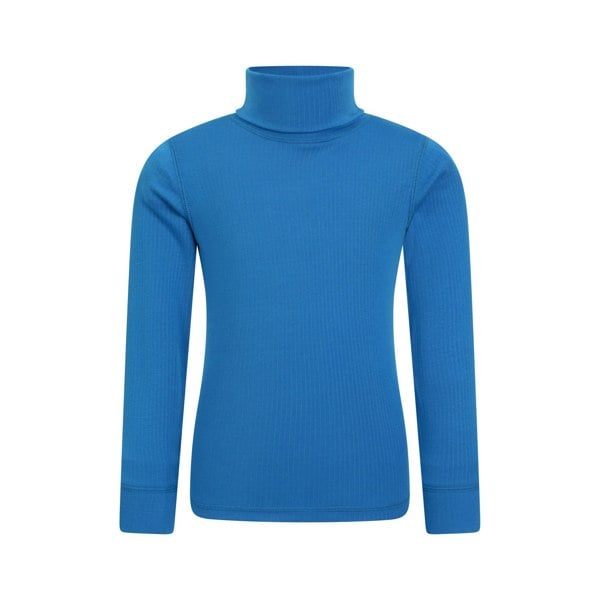 Mountain Warehouse Kids Talus Roll Neck Long-Sleeved Top - Cobalt