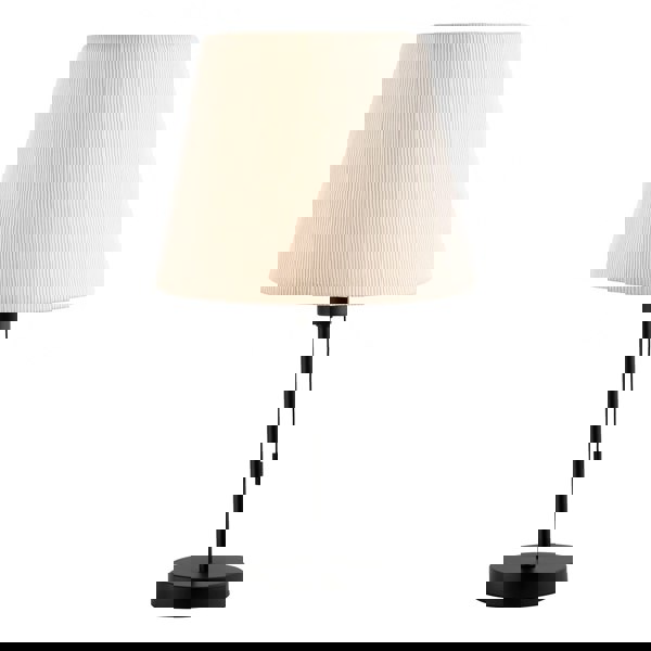 Traditional and Classic Table Lamp Base in Matte Black with Pull Cord Switch Image 5