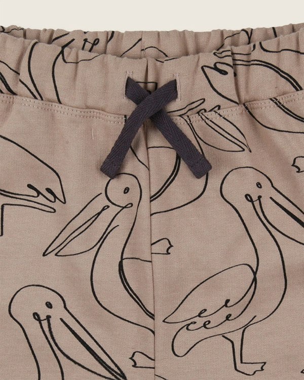 organic cotton Beige Pelican Print Shorts - image 3