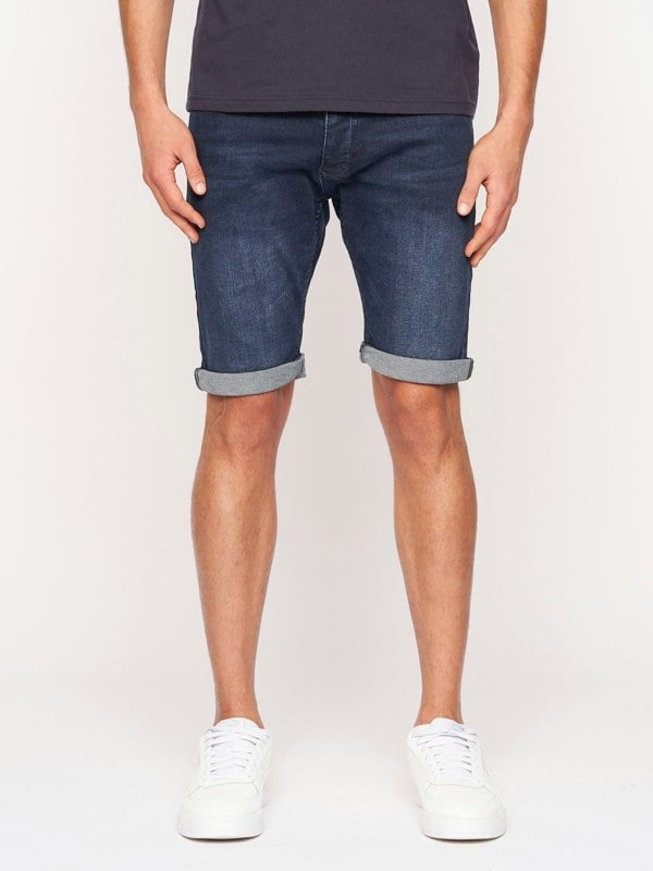 Crosshatch Tadcaster Denim Shorts Dark Wash