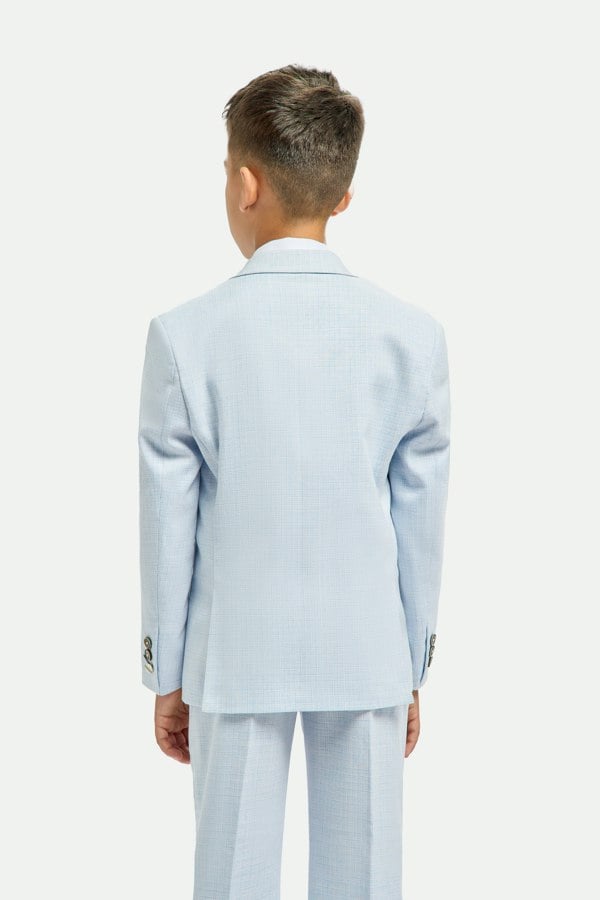 House of Cavani Boys Tropez Sky Three Piece Wedding Suit