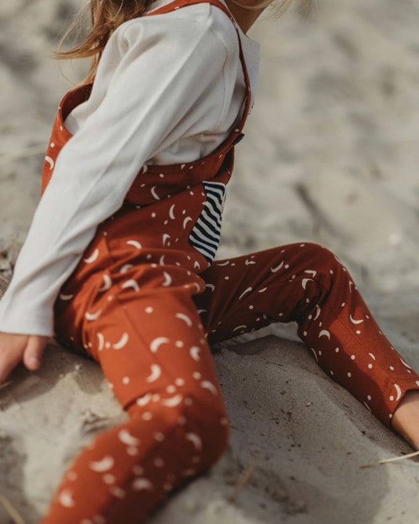 Orange Half Moon Print Dungarees - image 3