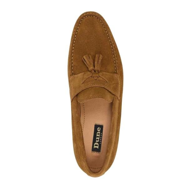 Dune London Mens Bart Suede Loafers - Tan - 