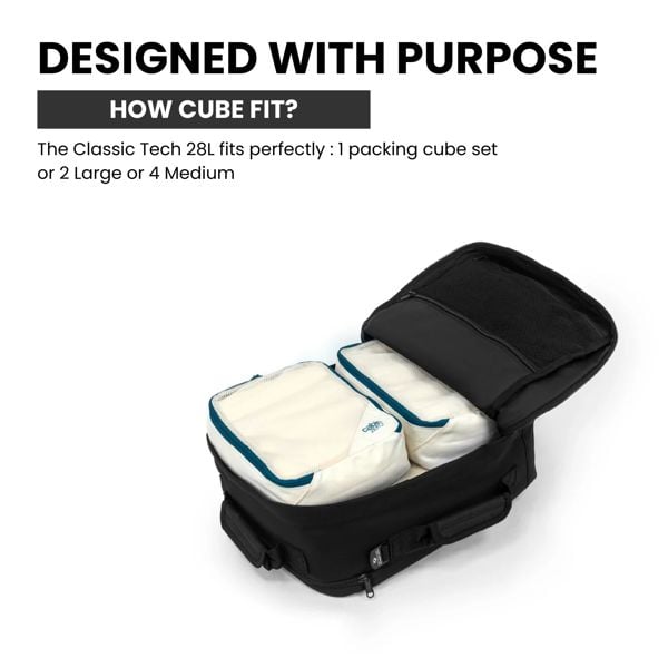 CabinZero Classic Tech Backpack 28L, Underseat-Approved with External Laptop Compartment, Water Bottle Pocket