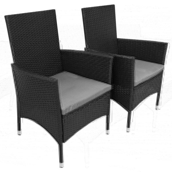 Jardi Rattan Bistro Set Black