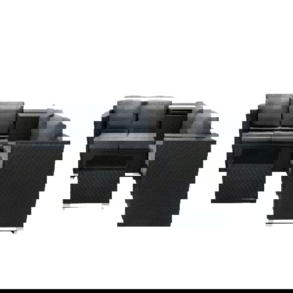 Jardi Serafina Rattan Modular 6 Piece Furniture Set – Black