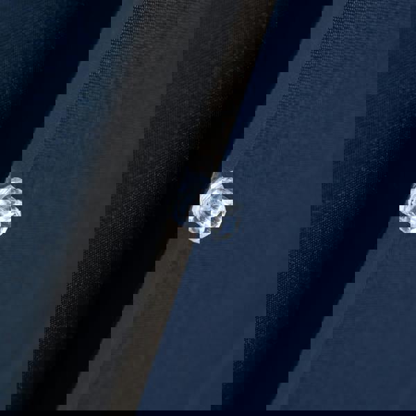 Samuel Alexander 3m Solar Powered Cantilever Lit Banana Garden Parasol with Crank Handle & White LED Lights in Blue