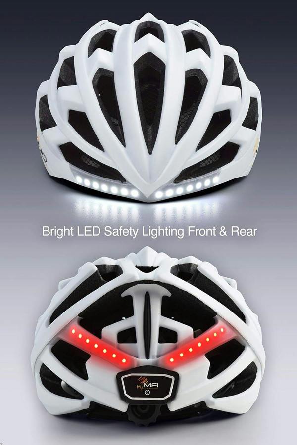 Mymfi Unisex Adult Lumex Start Smart Cycle Helmet 55-58cm - White