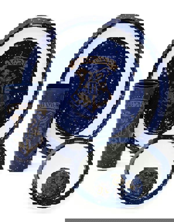 Harry Potter Unisex Kids Blue 3 Piece Tableware Set (One Size)