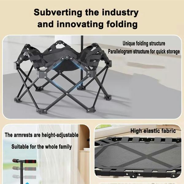 Havendro Folding Fitness Trampoline Rebounder with Handrail for Home Exercise