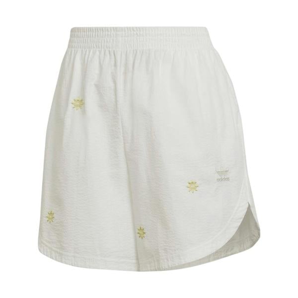 Adidas Womens/Ladies Logo Sweat Shorts - White - 