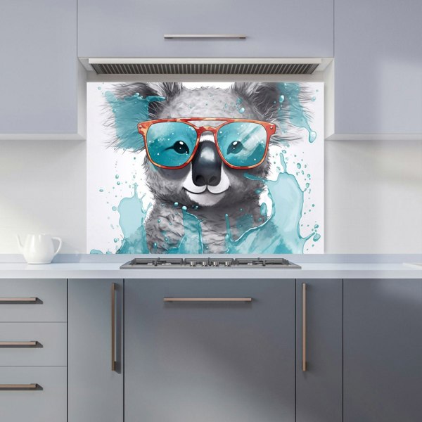 Warren Reed - Designer Splashart Koala In Glasses Kitchen Splashback