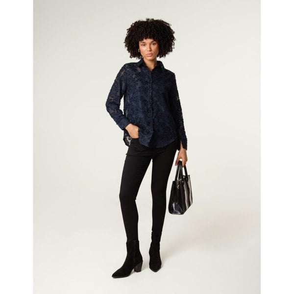 Blue Vanilla Fluffy Oversized Shirt