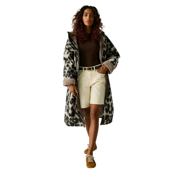 Regatta Unisex Adult Changing Leopard Print Robe - Multicoloured - 