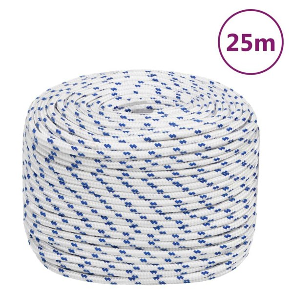 Berkfield Boat Rope White 6 mm 25 m Polypropylene