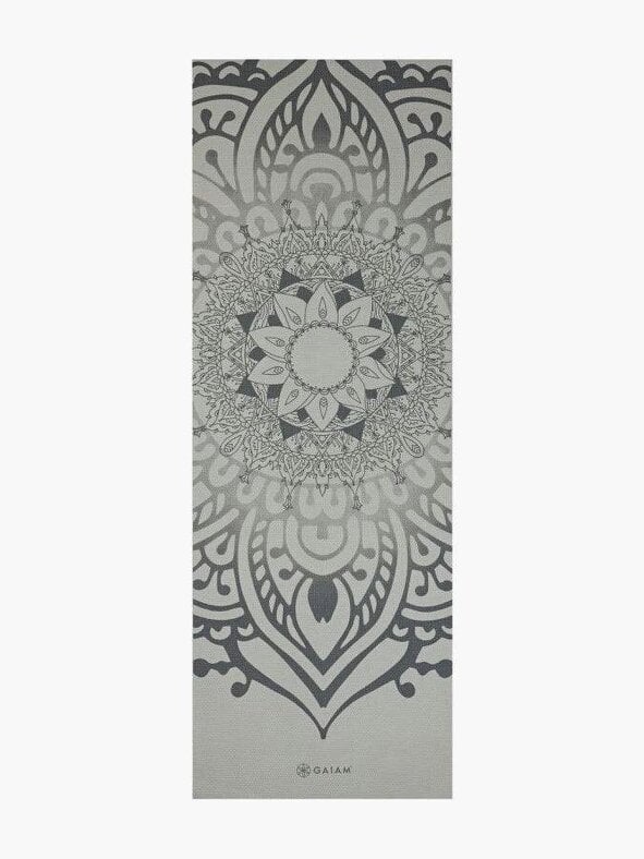 Gaiam Sustained Grey Sundial Layers Yoga Mat 5mm