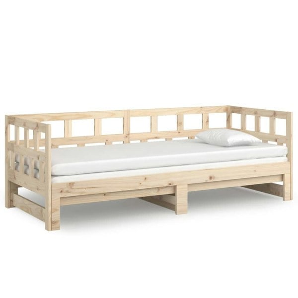 Berkfield Pull-out Day Bed Solid Wood Pine 2x(80x200) cm
