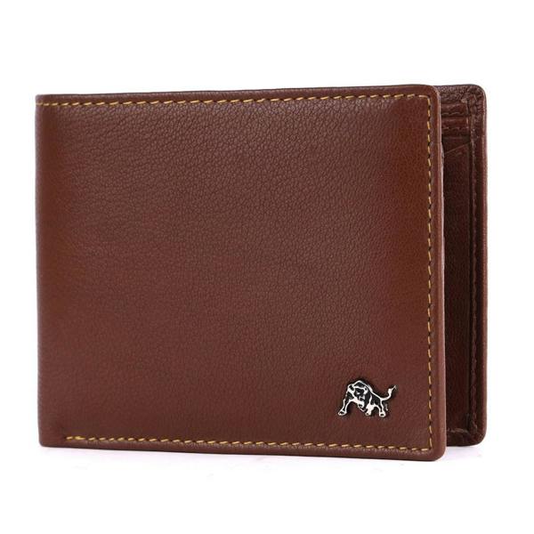 WILDBUFF Mens Brown Leather Wallet Timeless Everyday Wallet, Gift Ready