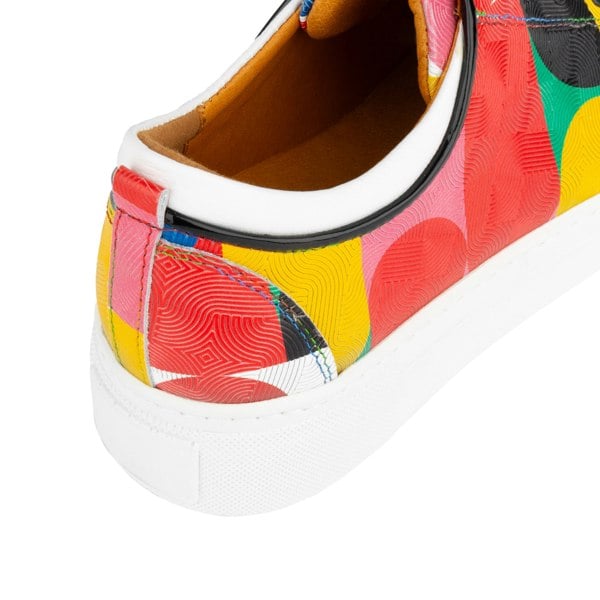Embassy London Camila - Groovy - Women's white sole trainer in colourful Italian leather