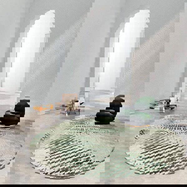 Vaserely Round Wool Rug, Various Shapes Available-Weilai Concept-Weilai Concept