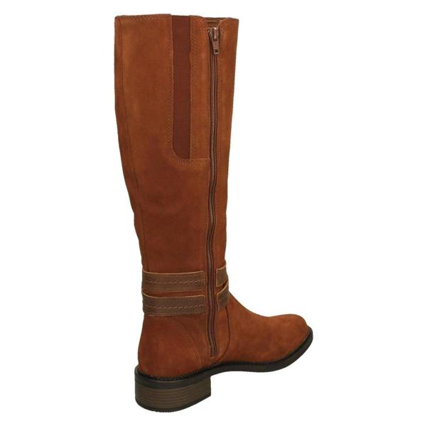 Clarks Ladies Clarks Zip Comfort Knee High Boots Maye Shine