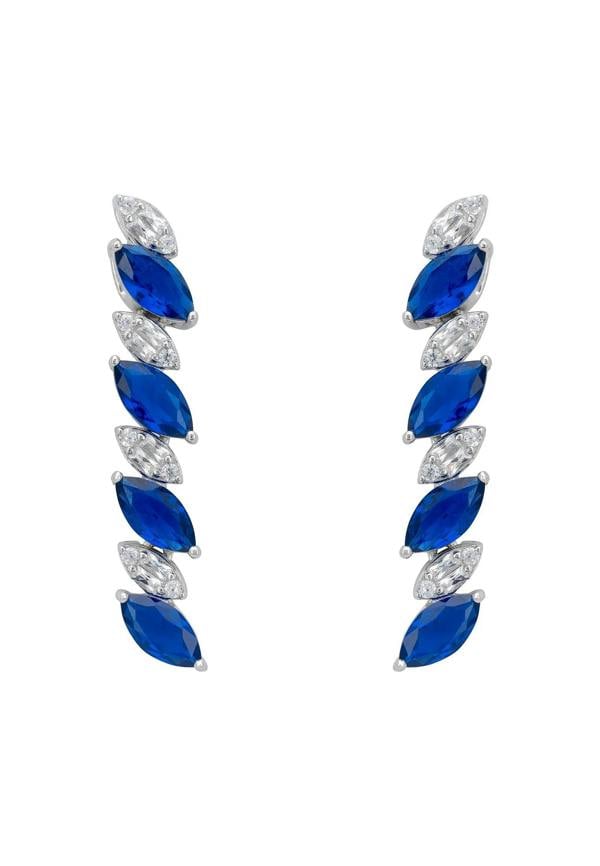 Sapphire and diamond earrings.