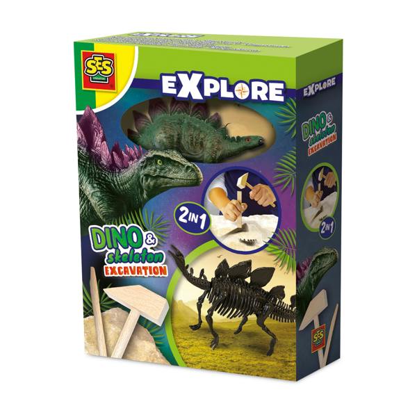 Dino SES Creative Dino and skeleton excavation 2 in 1 - Stegosaurus