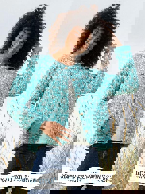 Kite Girls Organic Ocean Bloom Quilted Jacket