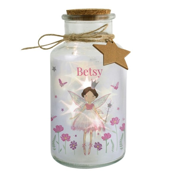 Personalised Memento Company Personalised Fairy Princess LED Glass Jar