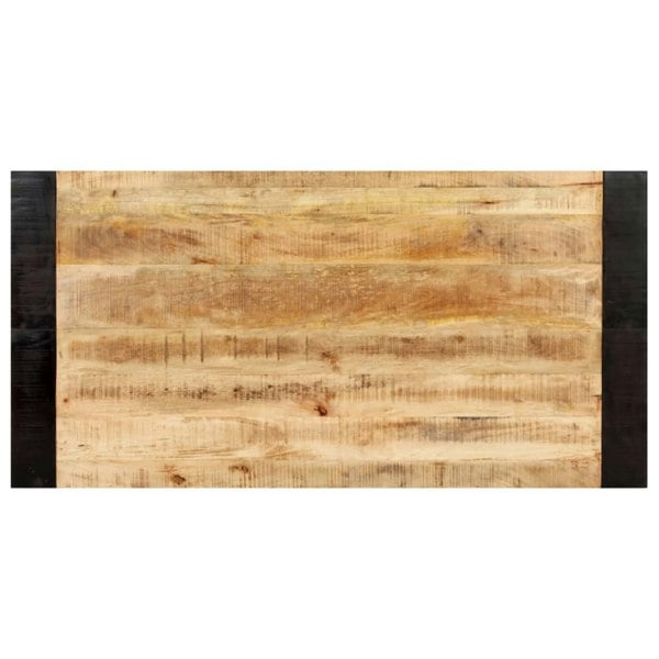 Berkfield Dining Table 140x70x76 cm Solid Rough Mango Wood