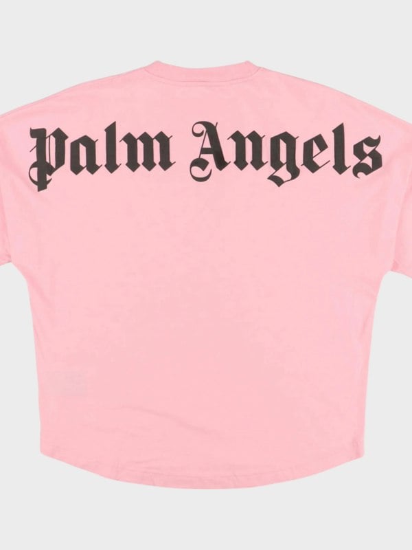 Palm Angels Classic Logo Long Sleeve Tee 'Almond Blossom' - Womens