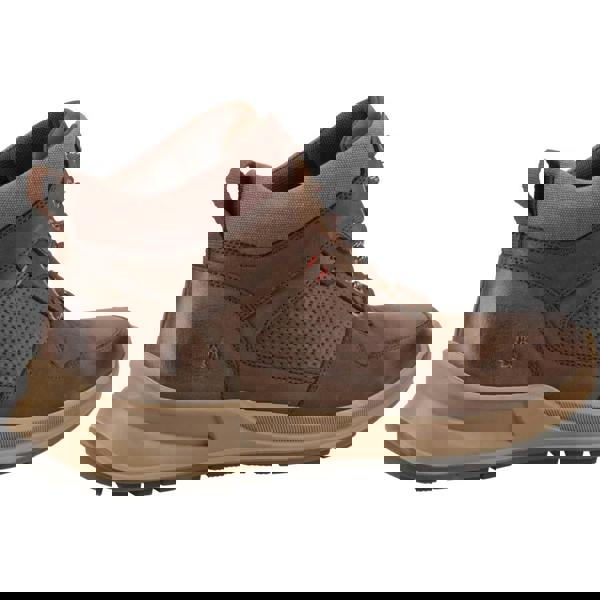 Hush Puppies Arnie Ankle Lace Up Leather Boots, brown leather ankle boots with lace-up closure, padded collar, and cushioned sole for comfort and style.