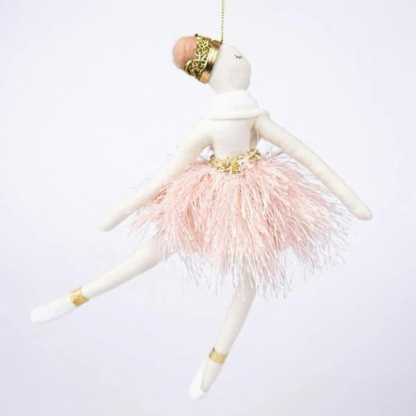 2cm Light Pink Ballerina Doll Christmas Tree Hanging Decorations, Pack of 3 image 5