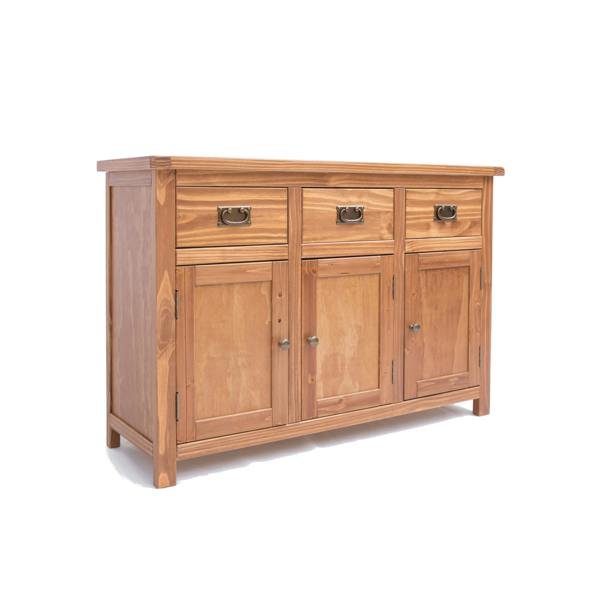 Cabinet Bits Padua Lacquered 3 Drawer 3 Door Sideboard Brass Drop Handle