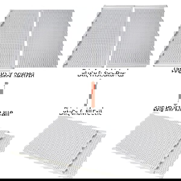 Anygleam Baking Tray Silver 1.5mm Rectangular Perforated Pastry Sheet Pan With Hole
