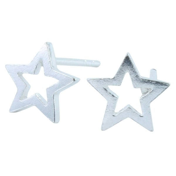 Sterling Silver Open Starry Studs - Reeves & Reeves